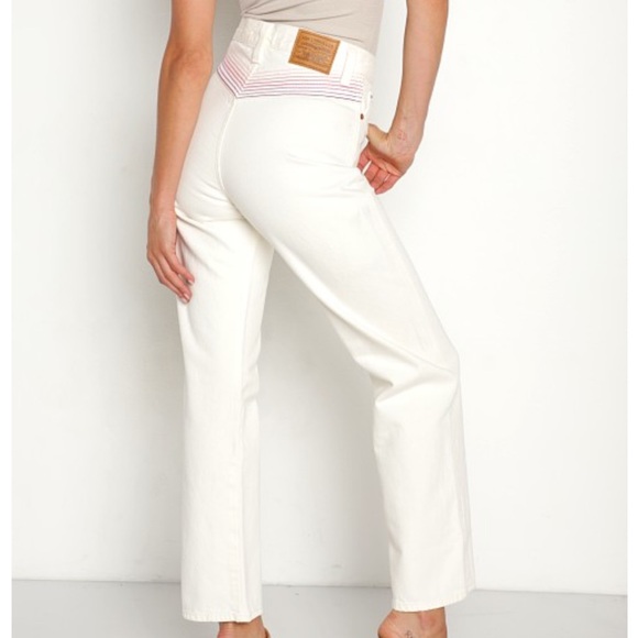 Levi's Ribcage Straight Ankle Chasing Rainbow Jeans - Picture 1 of 3